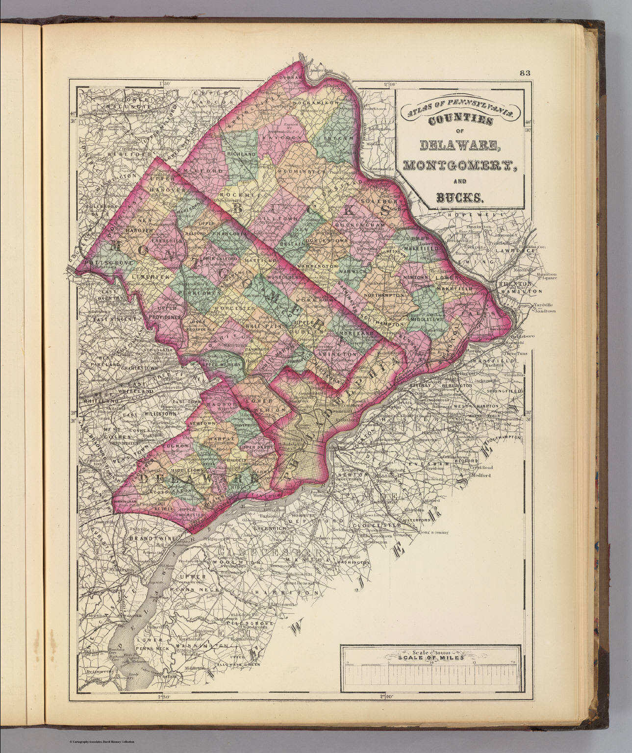 Delaware Montgomery Bucks Counties David Rumsey Historical Map
