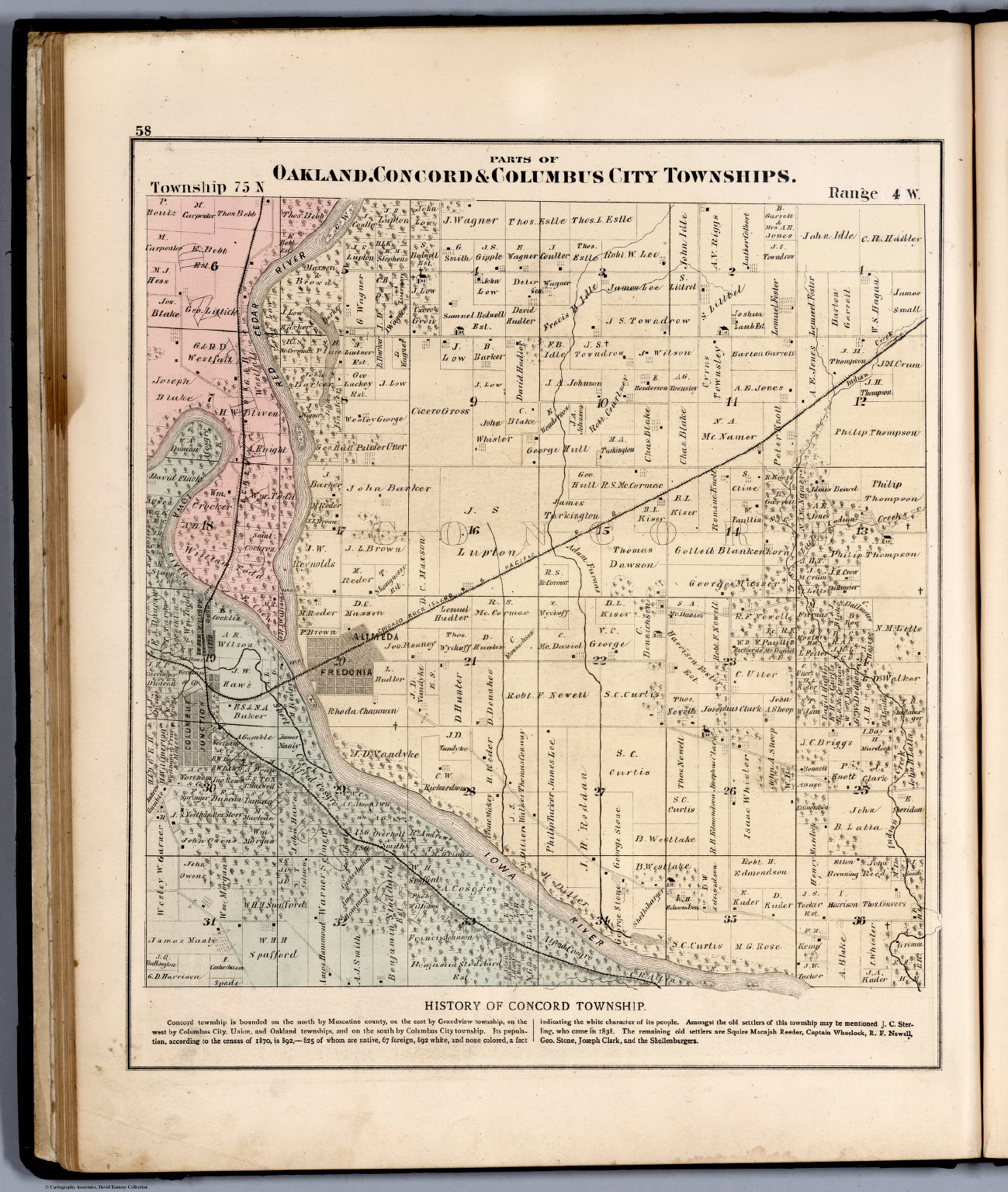 Parts Of Oakland Concord Columbus City Townships Louisa County