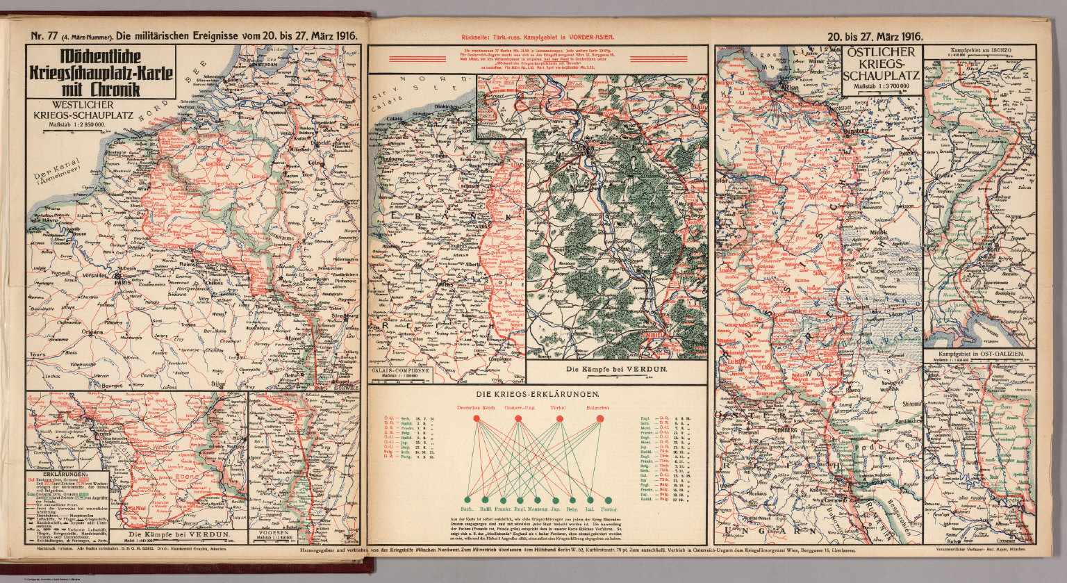 World War I Map German Nr Military Events To March