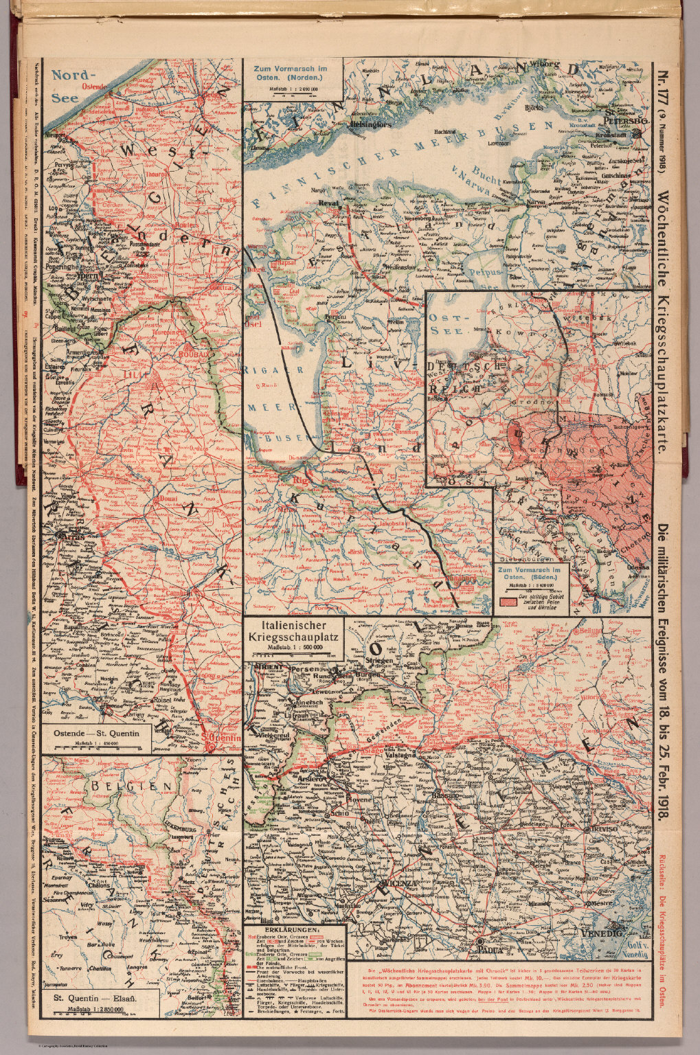 World War I Map German Nr Military Events To February