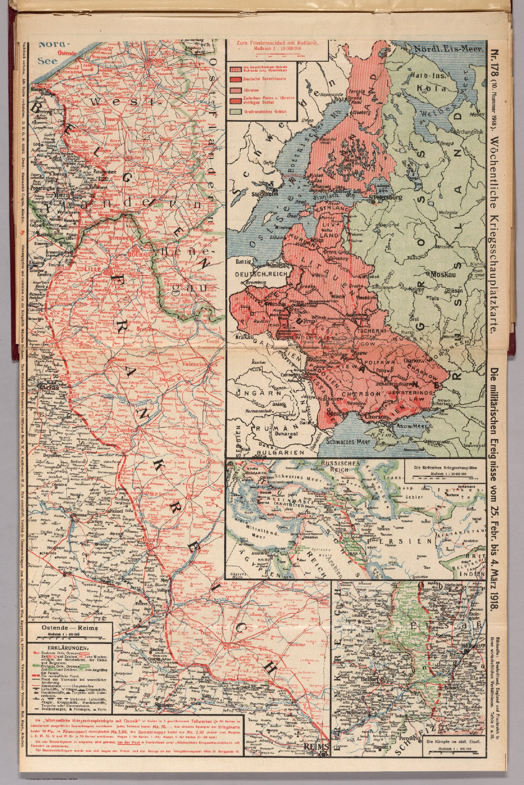 World War I Map German Nr Military Events To March