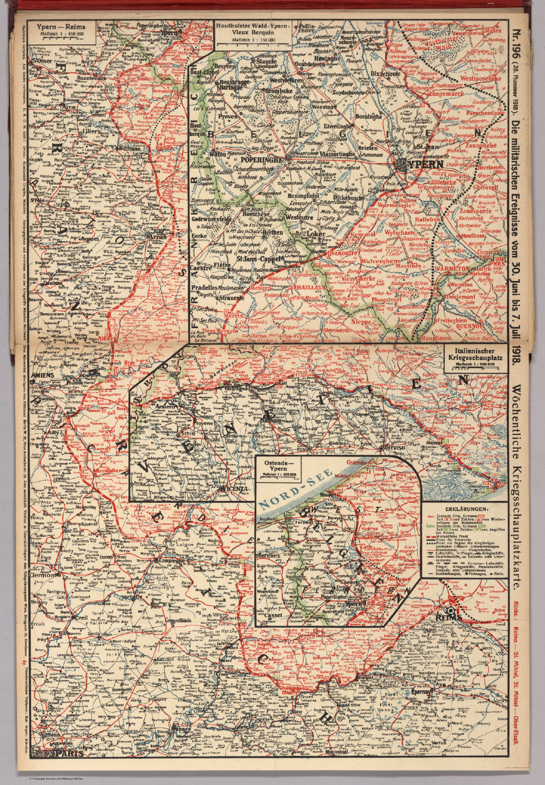 World War I Map German Nr Military Events To July