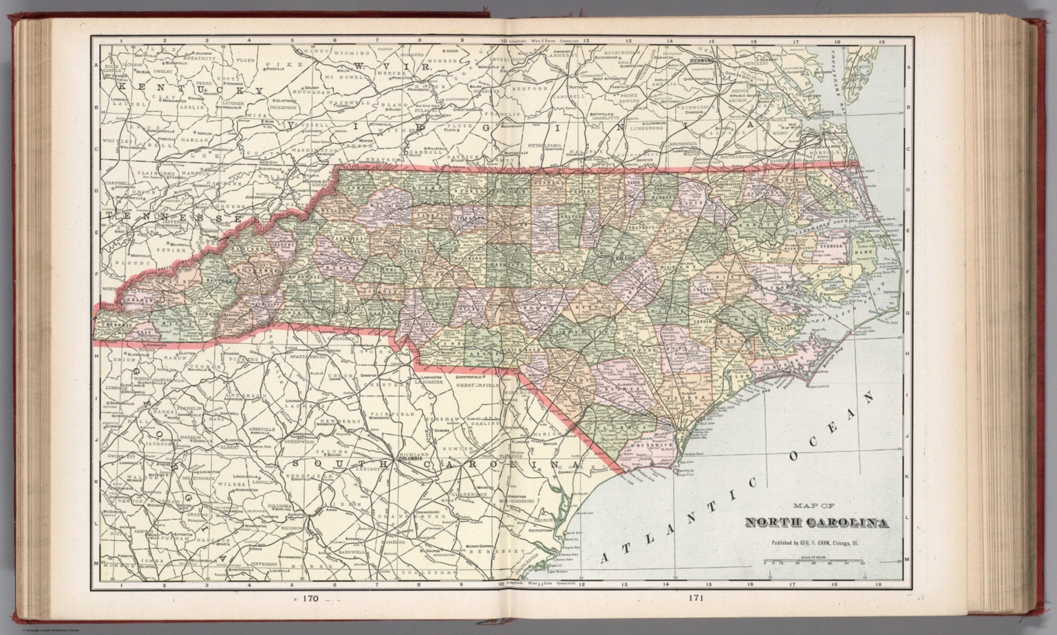 Map Of North Carolina David Rumsey Historical Map Collection