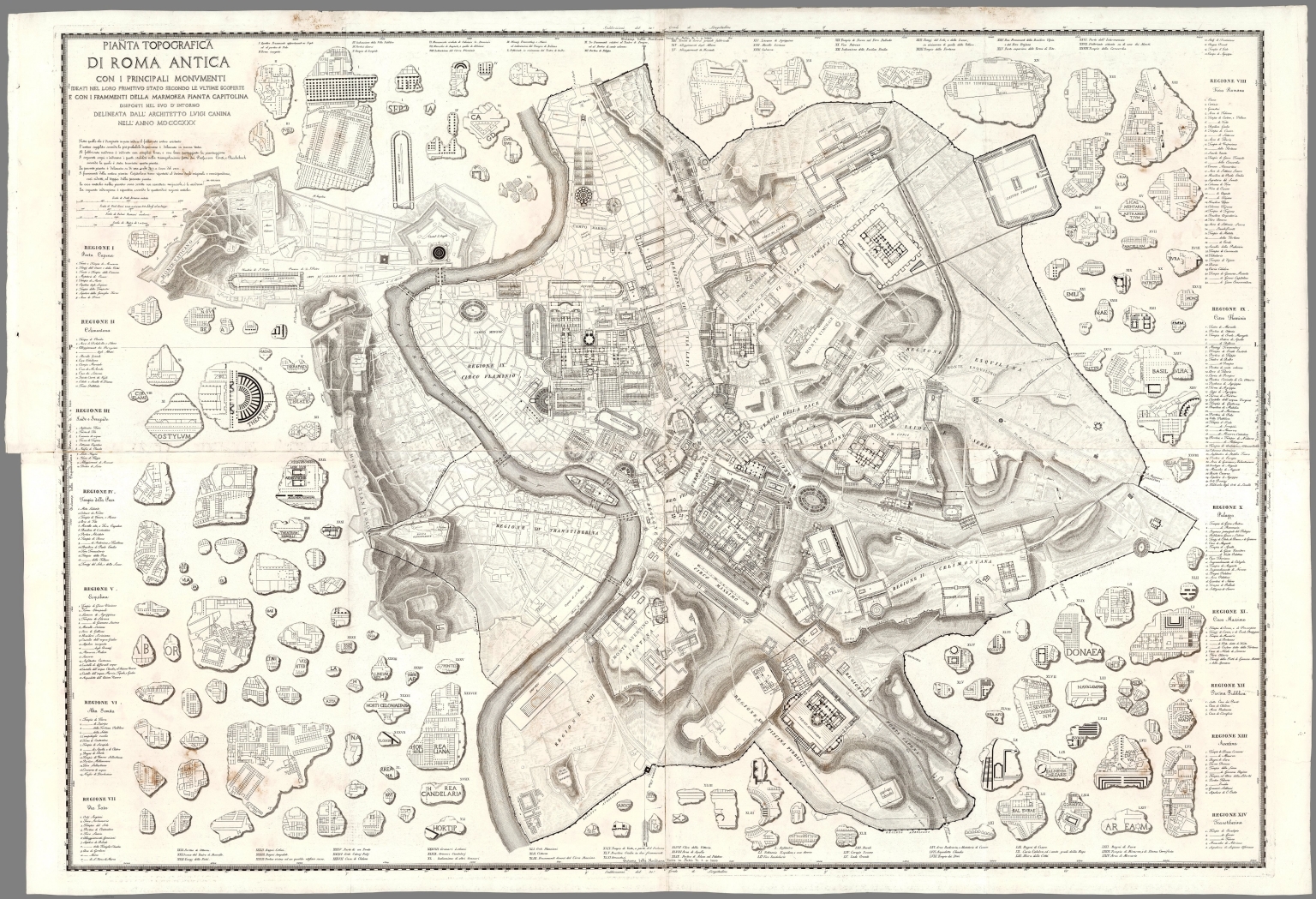 Pianta Topografica Di Roma Antica David Rumsey Historical Map Collection