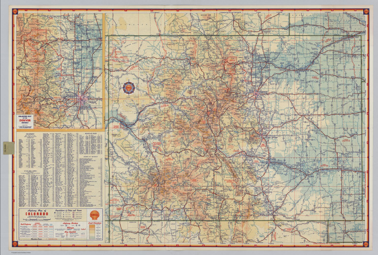 Shell Highway Maps Shell Highway Map of Colorado. - David Rumsey Historical Map Collection