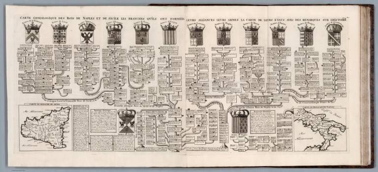 Tom I. No. 23. Carte Genealogique Des Seconds Rois De Naples et de Sicile