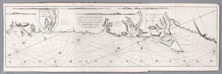 A chart of the west coast of Newfoundland, surveyed by Order of Commodore Pallisser, Governor of Newfoundland, Labradore &c. &c.