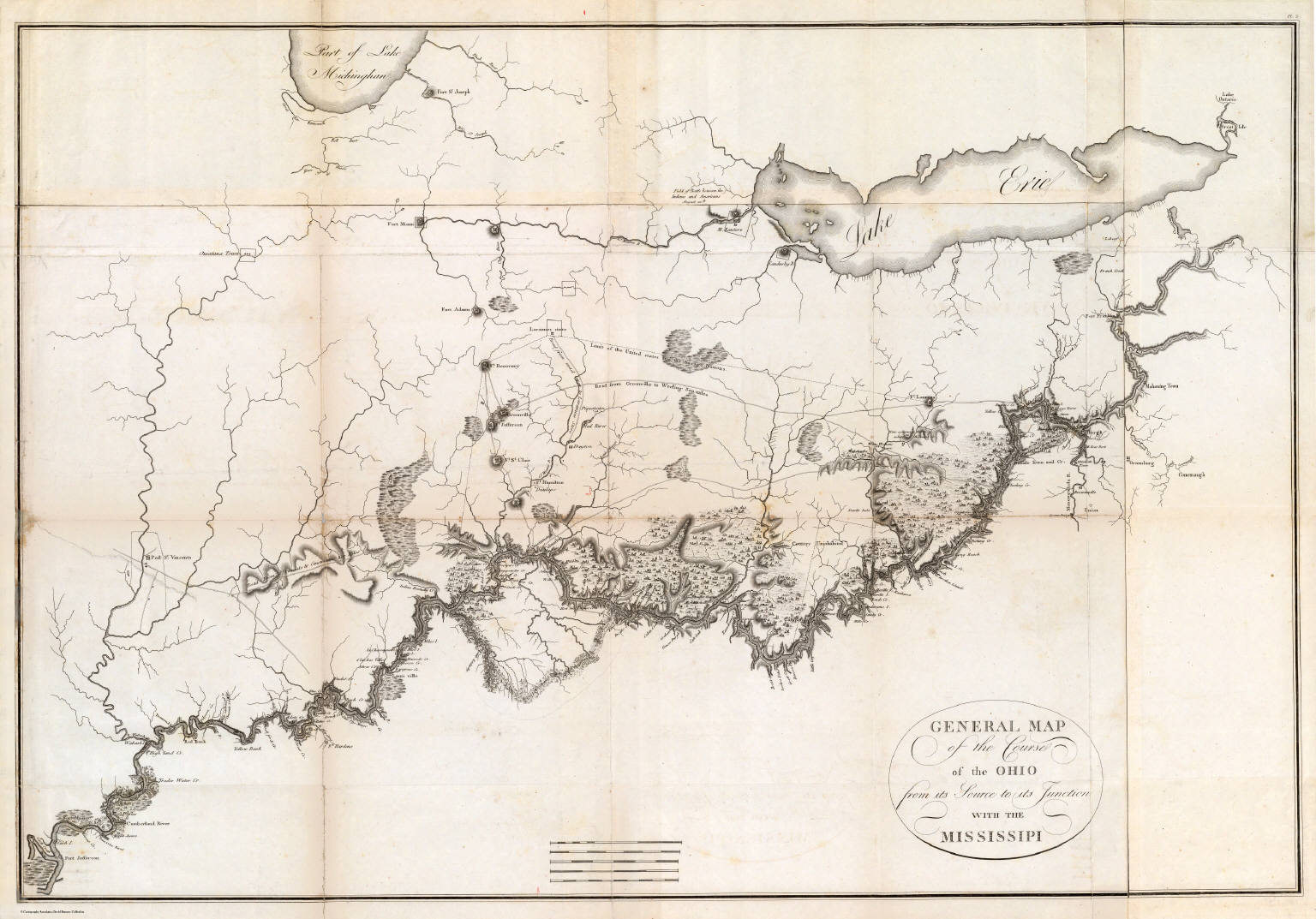 Brumsey Python Ohio Map General Map of the Course of the Ohio. - David Rumsey Historical Map ...