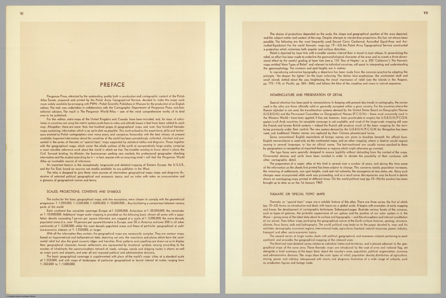 Text Page VI-VII: Preface. - David Rumsey Historical Map Collection