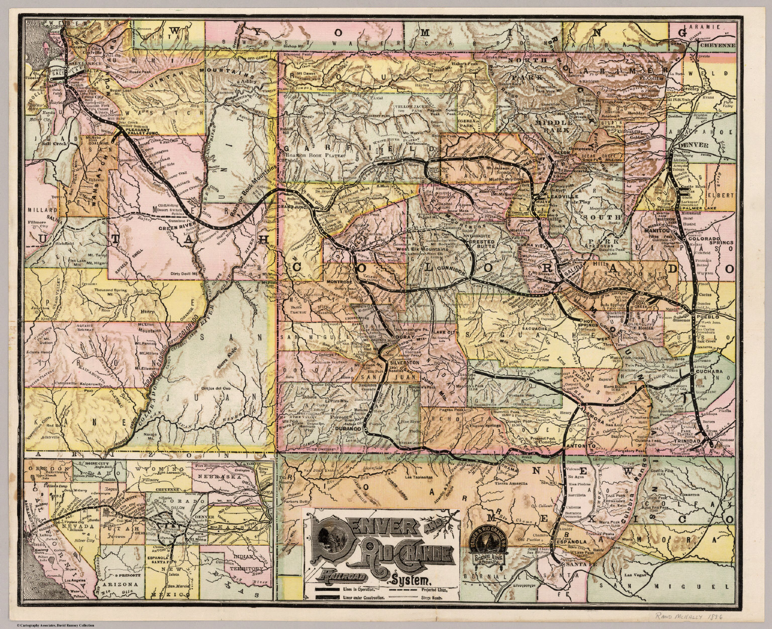 Rgs Route Map Denver and Rio Grande Railroad System - David Rumsey Historical Map ...