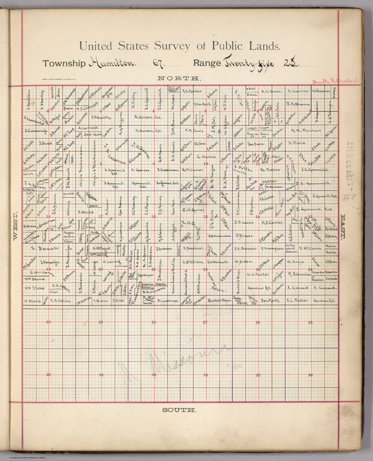 Township Hamilton, No. 67. Range 25 (W). (Decatur County, Iowa ...