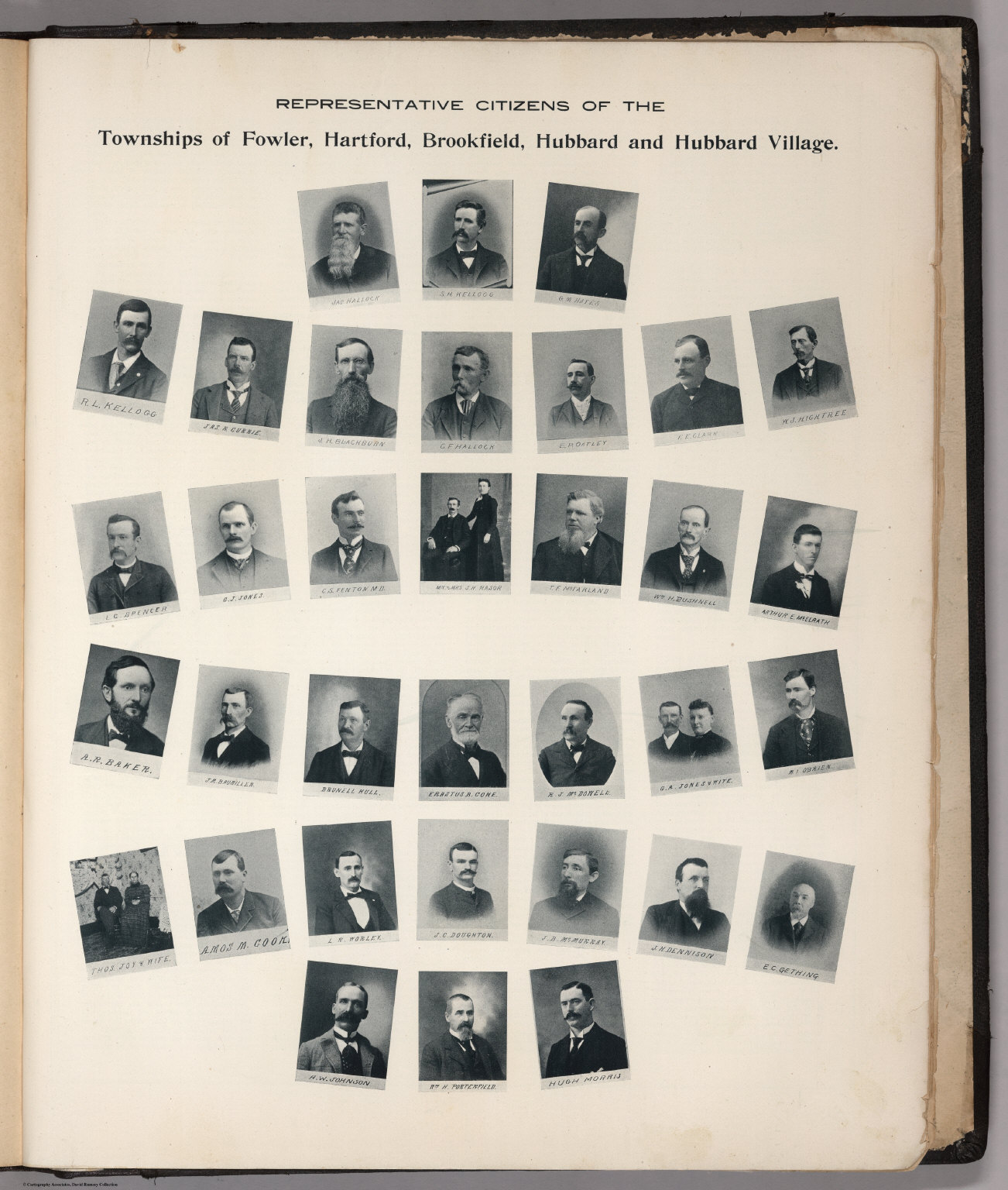 Representative Fowler Portraits: Representative Citizens of the Townships of Fowler, Hartford ...