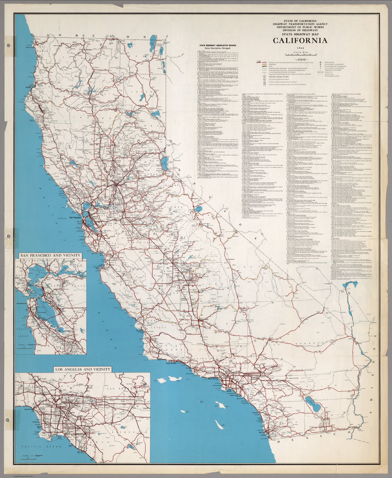 State Highway Map, California, 1964.