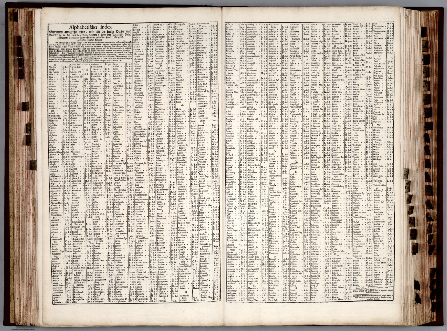 Text: Alphabetischer Index. - David Rumsey Historical Map Collection