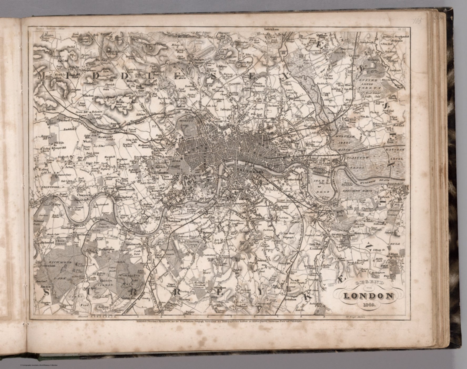Gegend von London 1849 David Rumsey Historical Map Collection