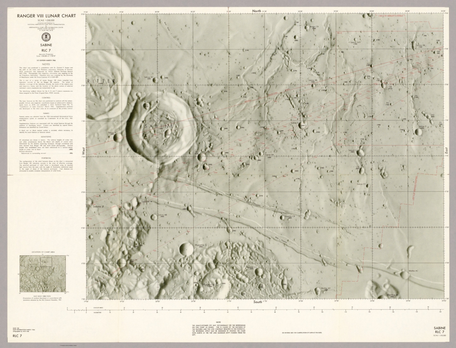 Piano Map Rlc Ranger VIII Lunar chart: Sabine RLC 7 - David Rumsey Historical Map ...