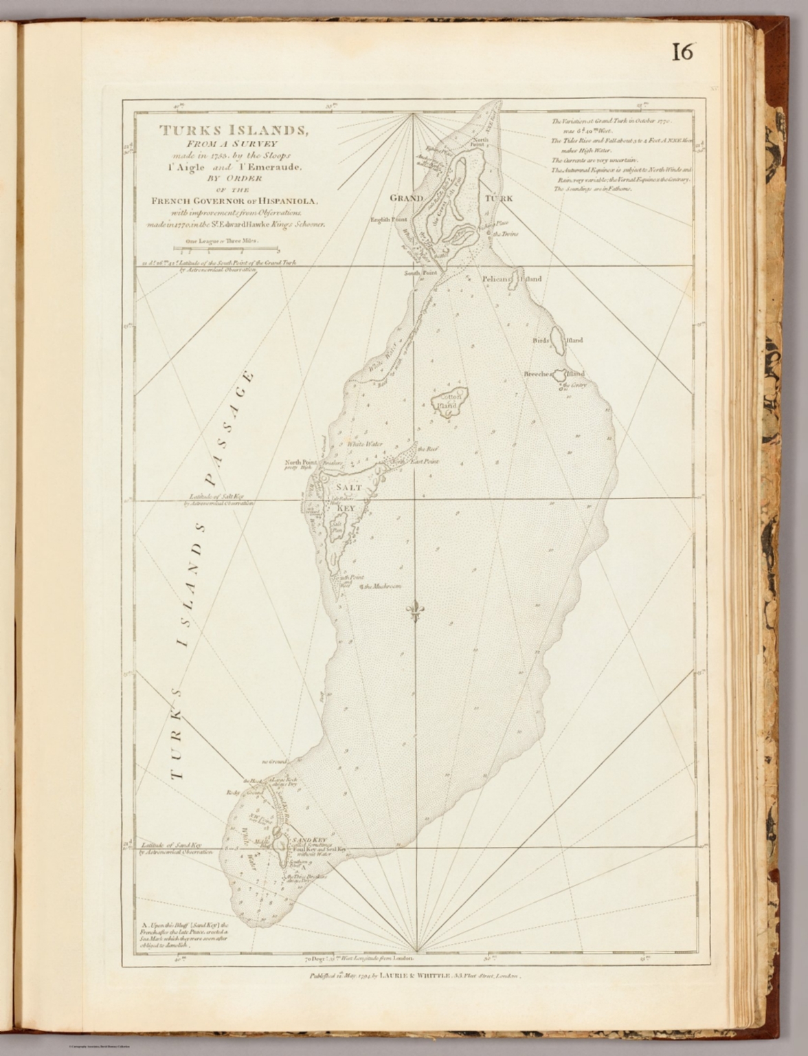 Turks Islands, from a survey made in 1753, by the sloops l’Aigle and l’Emeraude ...