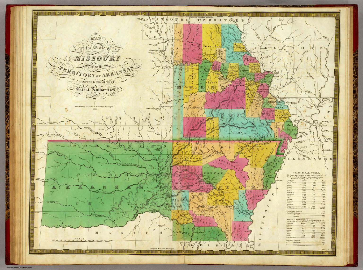 State Of Missouri And Territory Of Arkansas David Rumsey Historical Map Collection 7850