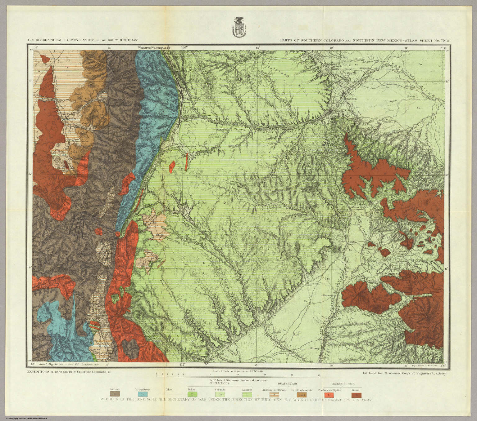 70A. Parts Of Southern Colorado And Northern New Mexico. - David Rumsey 