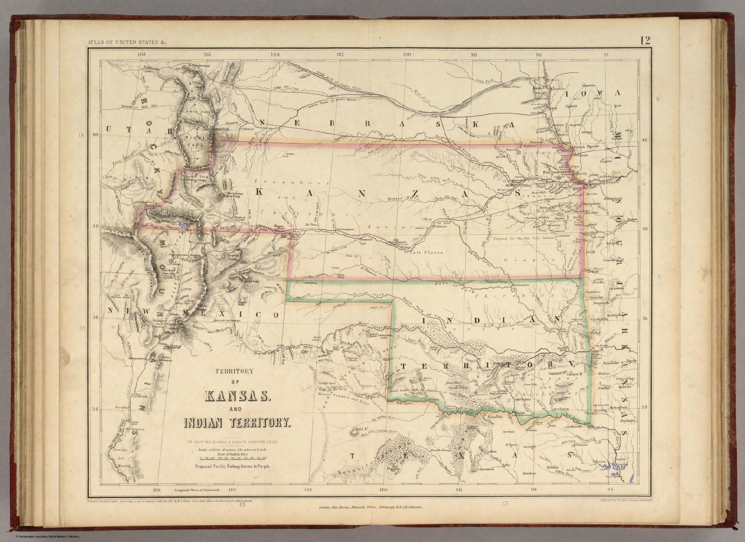 Territory of Kansas And Indian Territory. - David Rumsey Historical Map