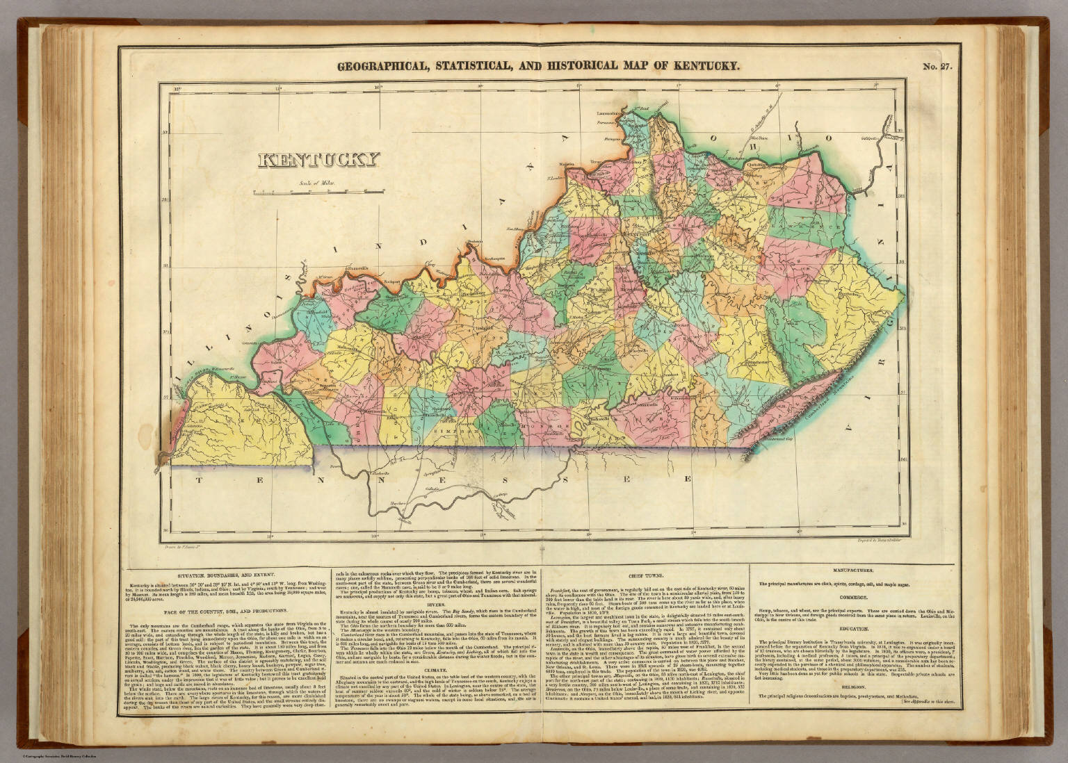 Map Of Kentucky. David Rumsey Historical Map Collection
