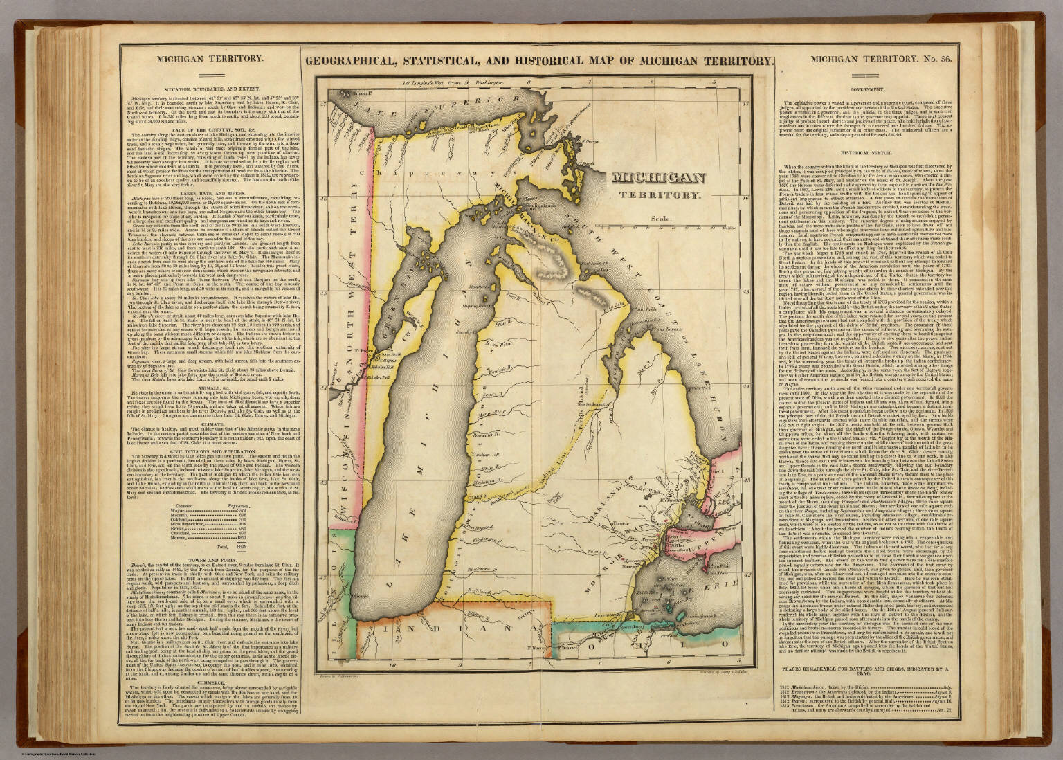 Map Of Michigan Territory David Rumsey Historical Map Collection 4480