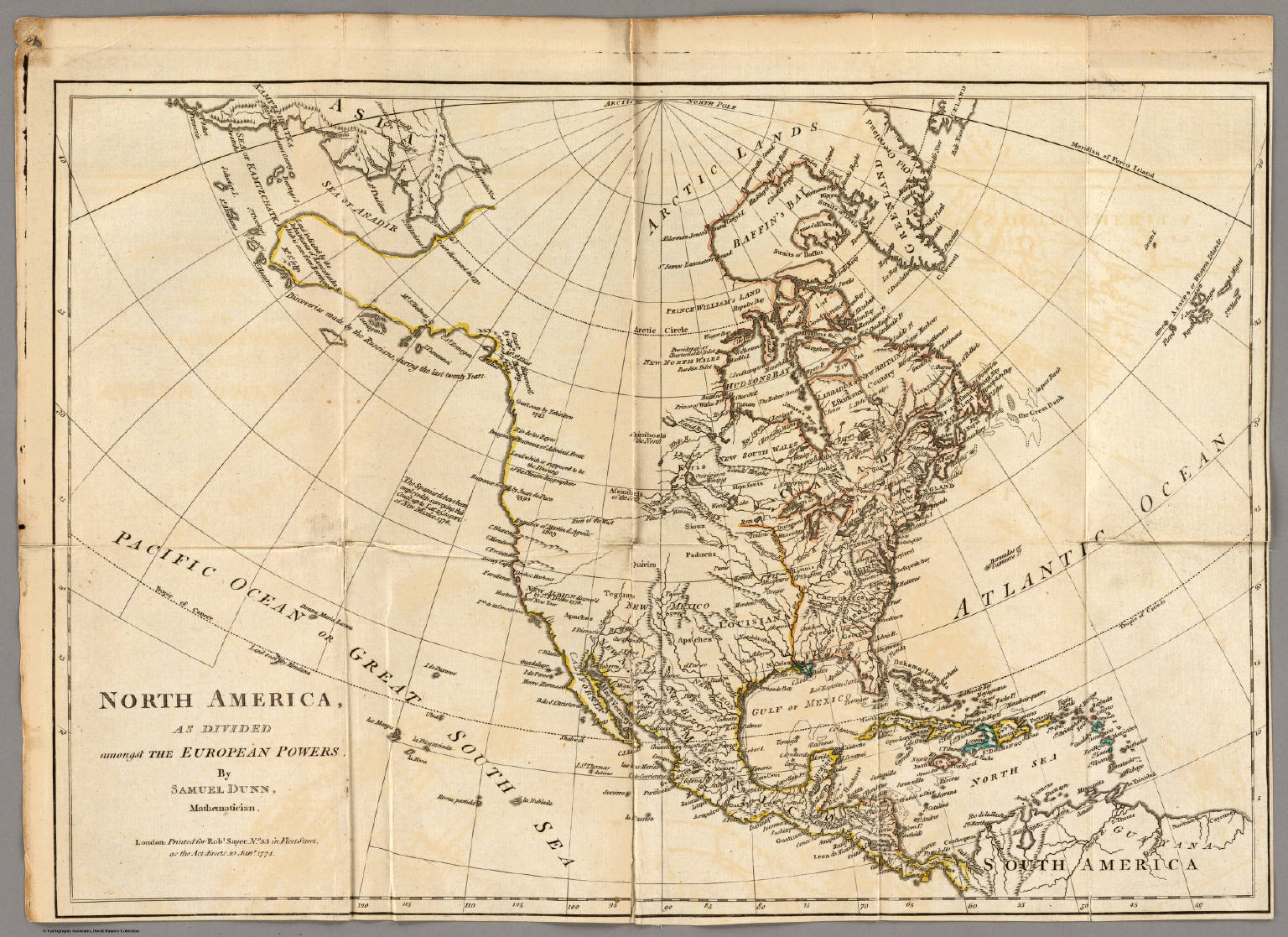 North America, As Divided amongst the European Powers. - David Rumsey ...