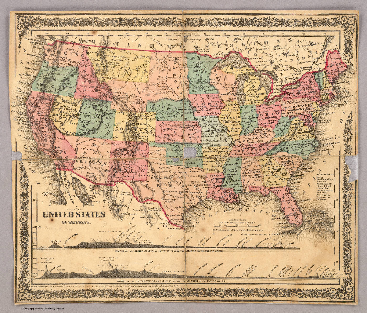 Index Map United States Of America David Rumsey Historical Map 