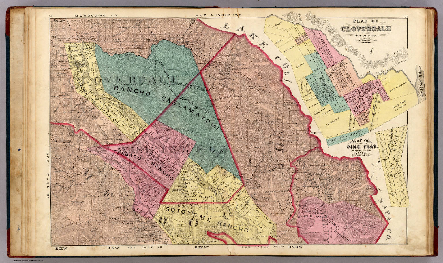 Cloverdale, Washington, Mendocino, and Knight's Valley Townships