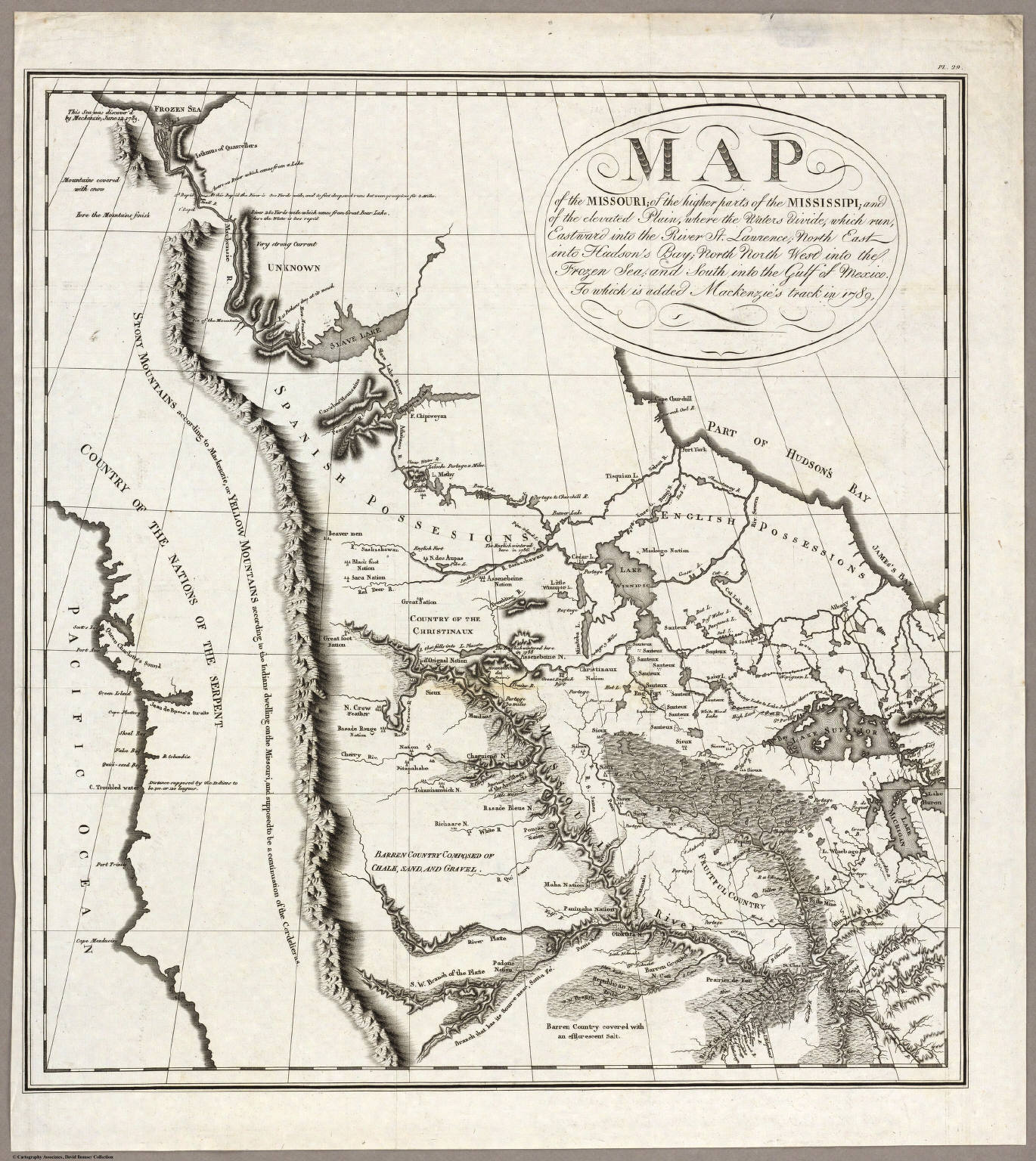 Map of the Missouri; of the higher parts of the Mississippi. - David ...