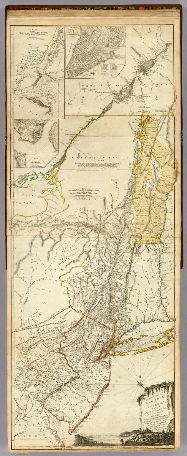 The Provinces Of New York And New Jersey With Part Of Pensilvania