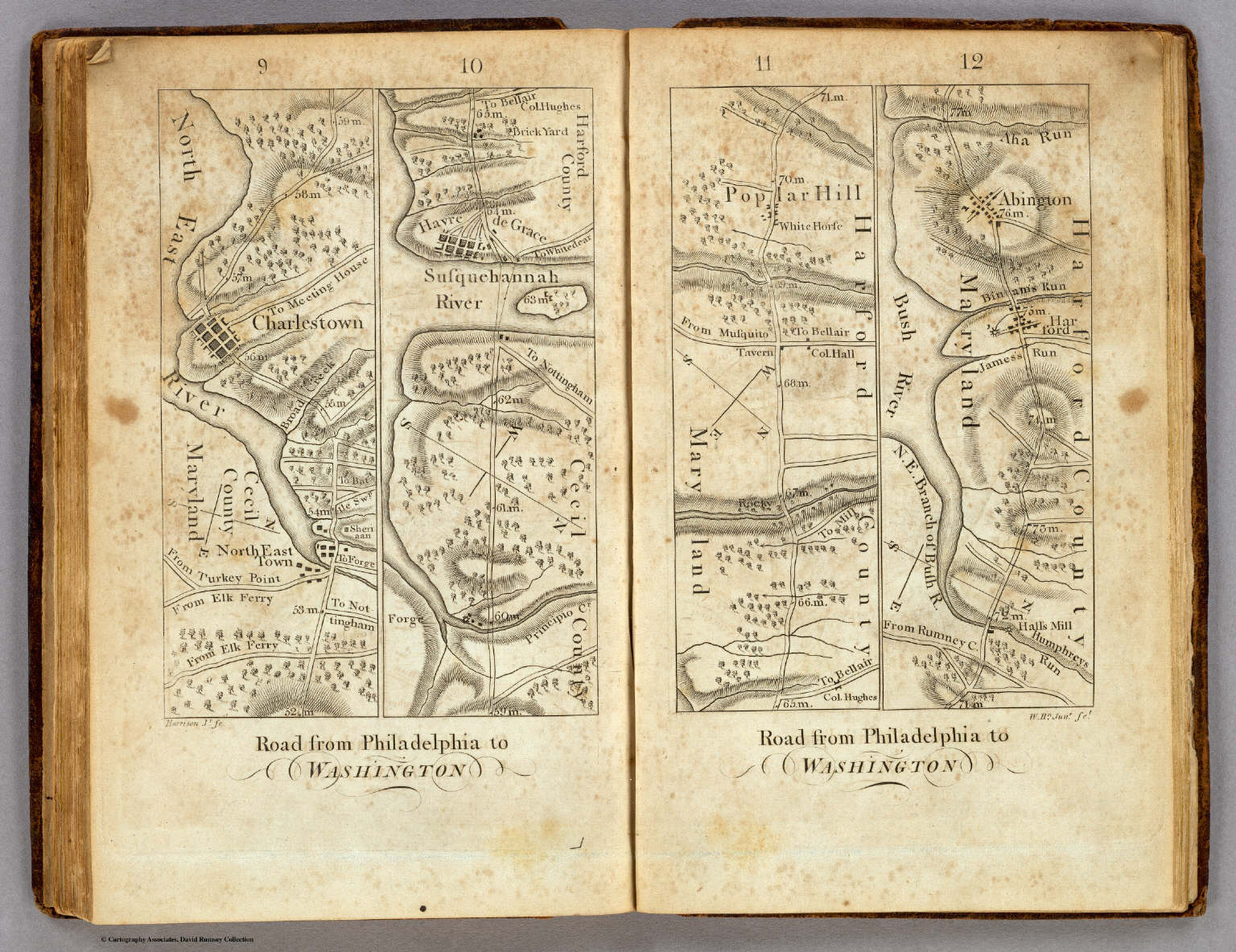 Road From Philadelphia To Washington. (Maps) 9, 10, 11 And 12. - David ...