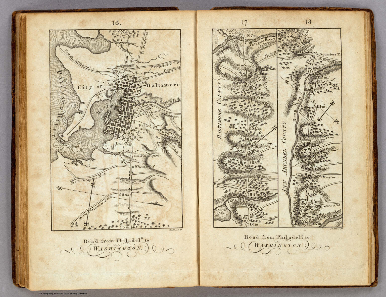 Road From Philadelphia To Washington. (Maps) 16, 17 And 18. - David ...