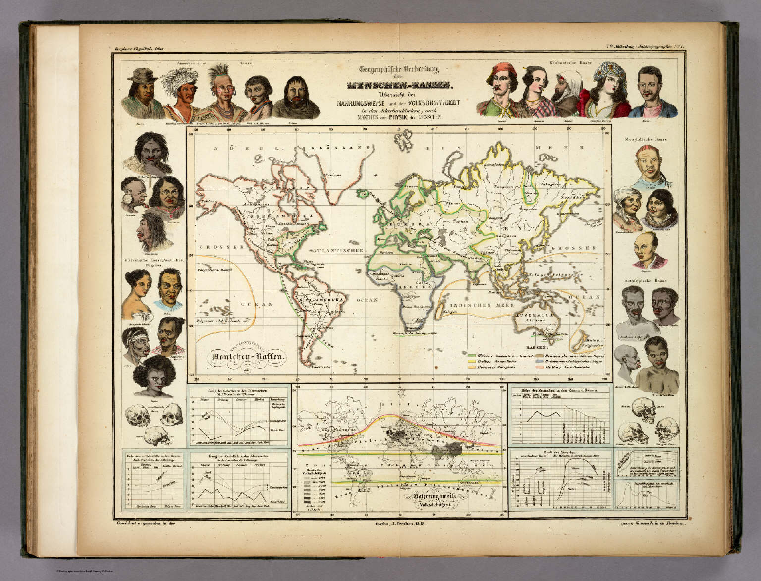 Geographische Verbreitung der Menschen-Rassen. - David Rumsey