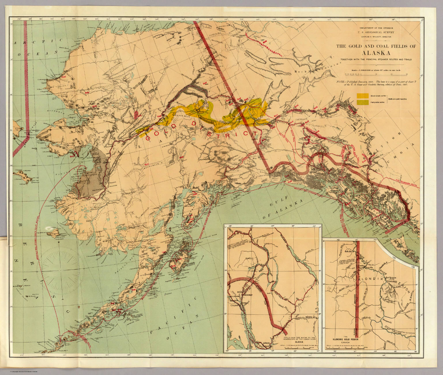 The Gold And Coal Fields Of Alaska David Rumsey Historical Map Collection