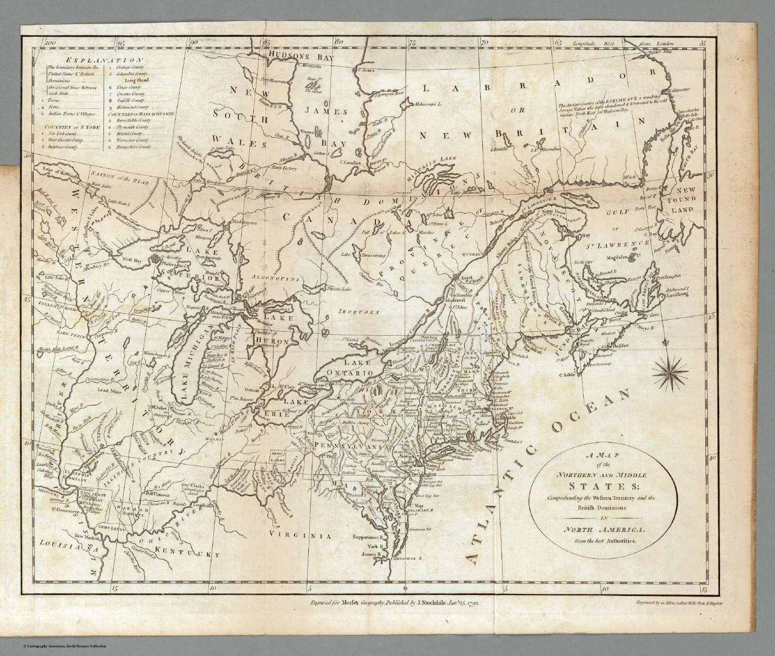 Map of the Northern and Middle States. - David Rumsey Historical Map ...