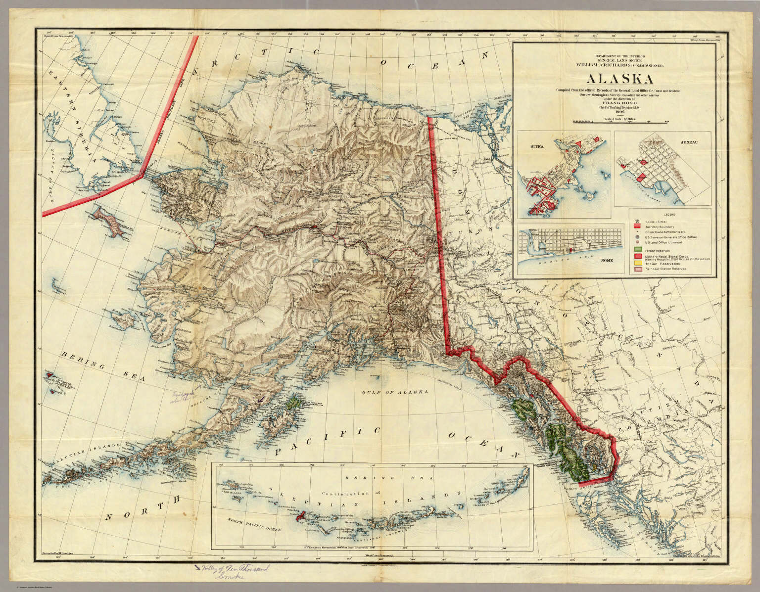 Карта Аляски 18 века