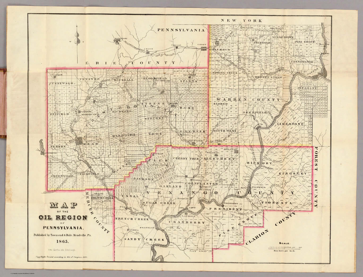 Map Of The Oil Region Of Pennsylvania David Rumsey Historical Map Collection