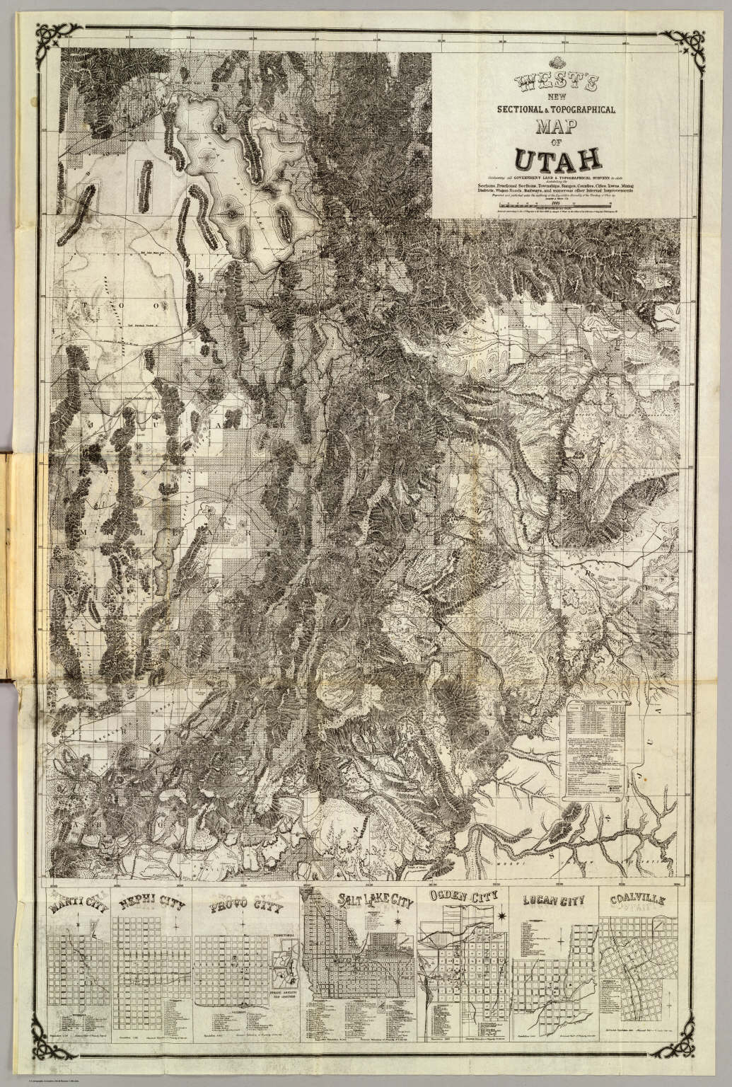 West's New Sectional & Topographical Map Of Utah. David Rumsey