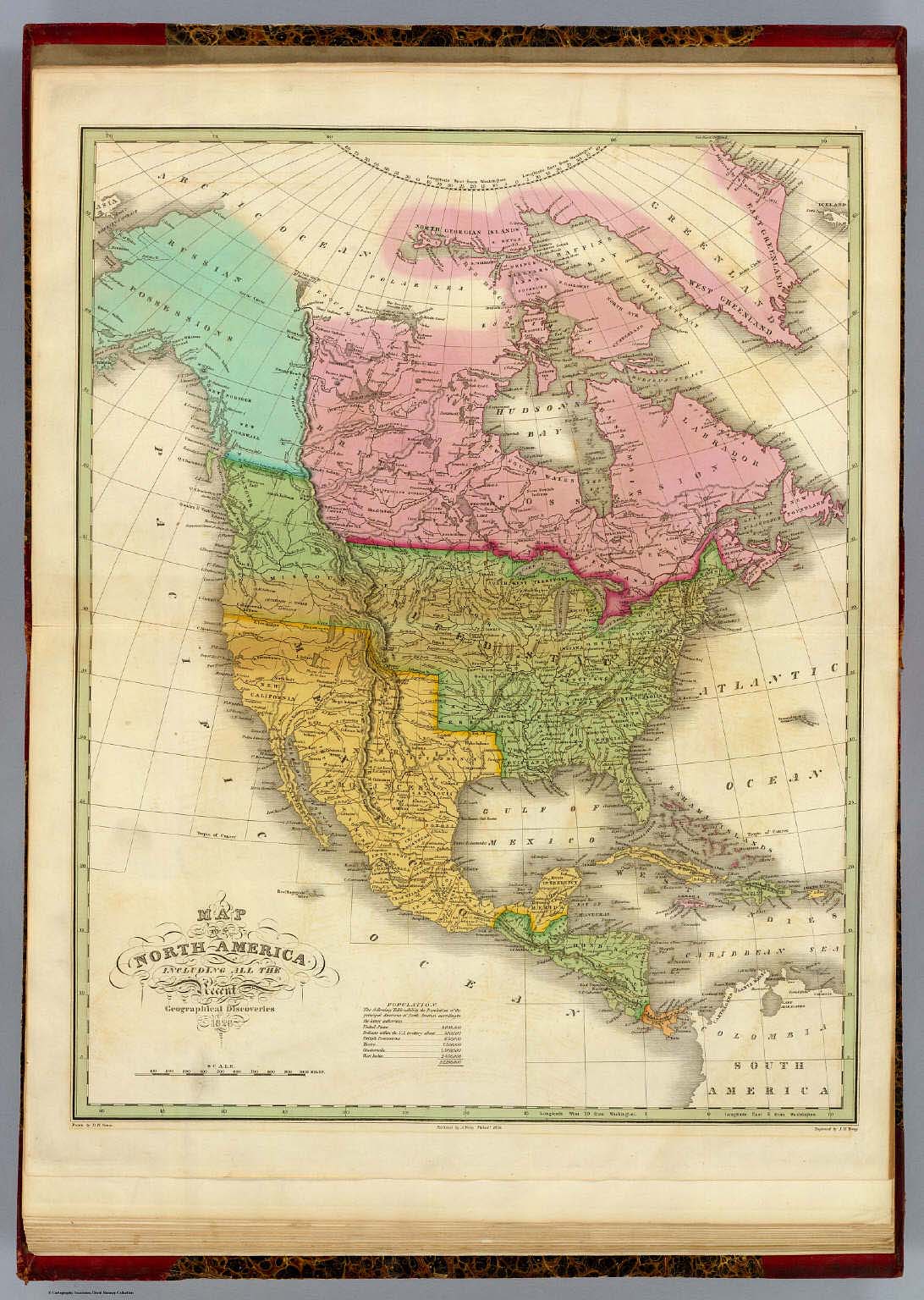 Map of North America Including All The Recent Geographical Discoveries ...