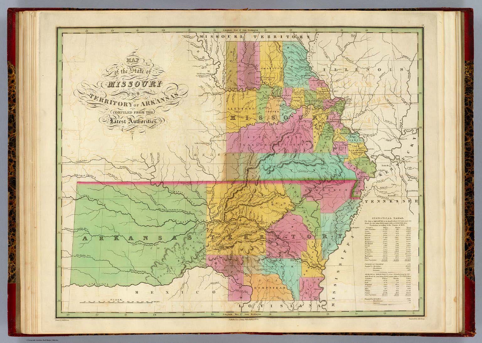 Map of the State of Missouri And Territory of Arkansas. David Rumsey Historical Map Collection