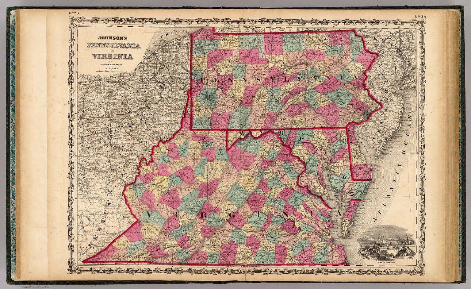 Pennsylvania And Virginia. David Rumsey Historical Map Collection