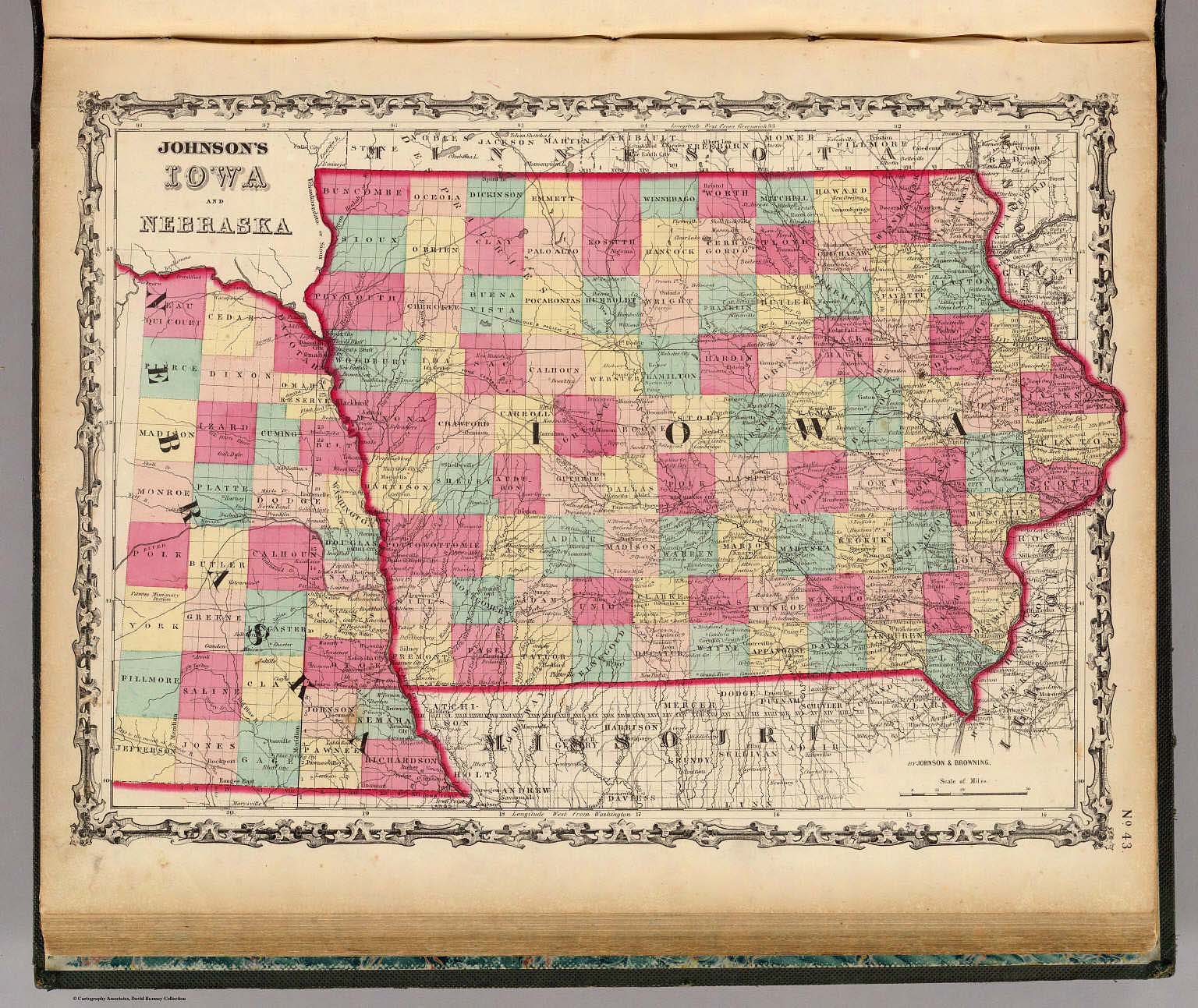 Iowa Nebraska Map 