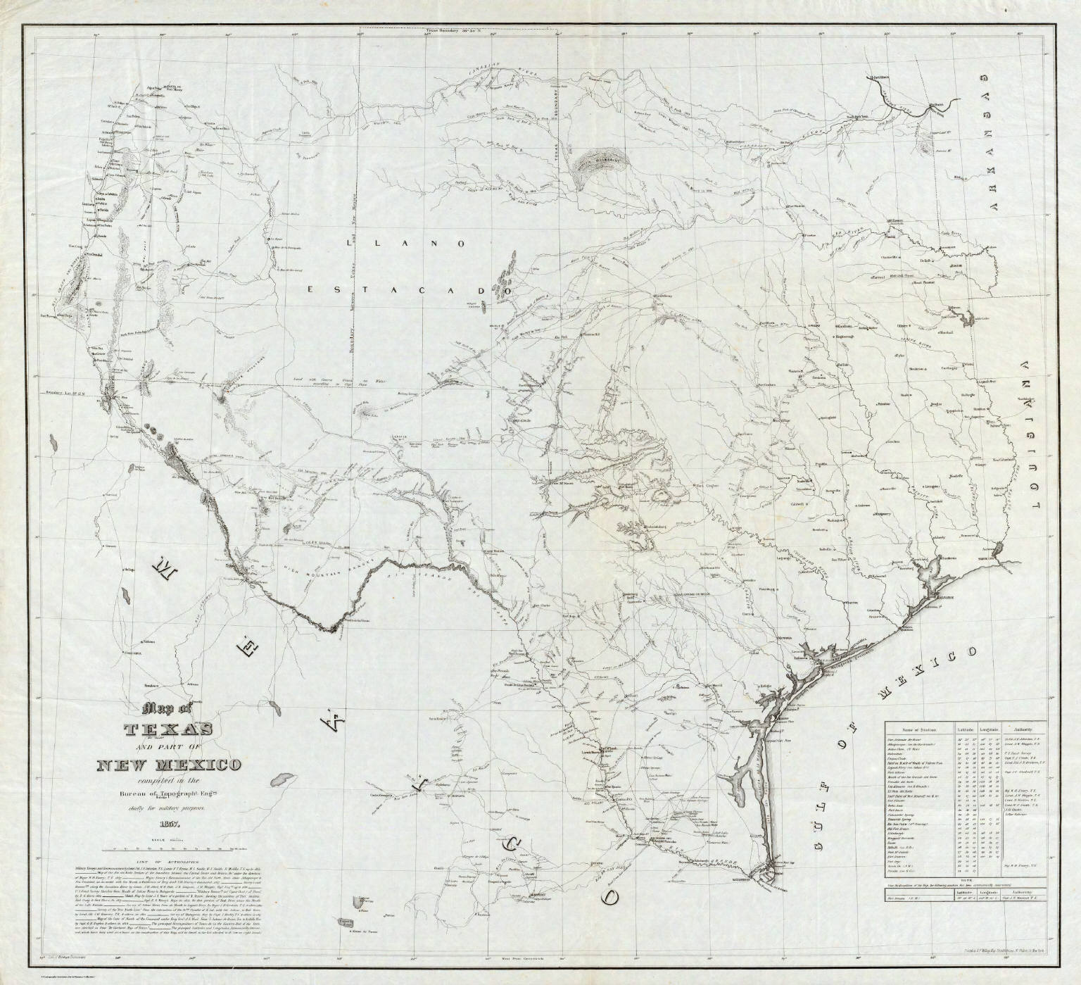 Map of Texas and part of New Mexico. - David Rumsey Historical Map ...