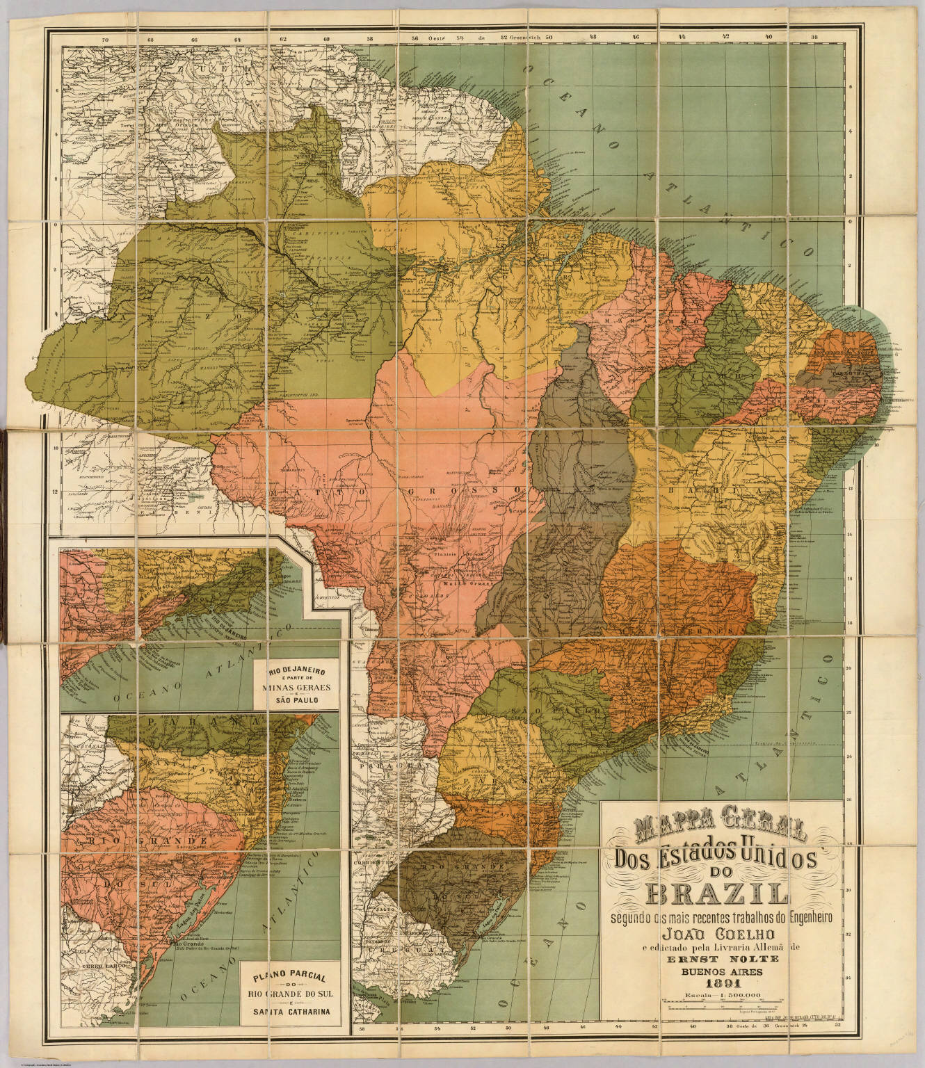 Mappa Geral Dos Estados Unidos Do Brazil David Rumsey Historical Map Collection 7506