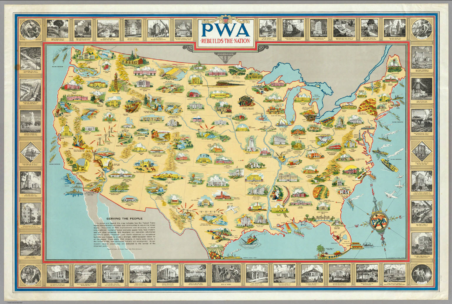 pwa rebuilds the nation david rumsey historical map collection public works administration posters