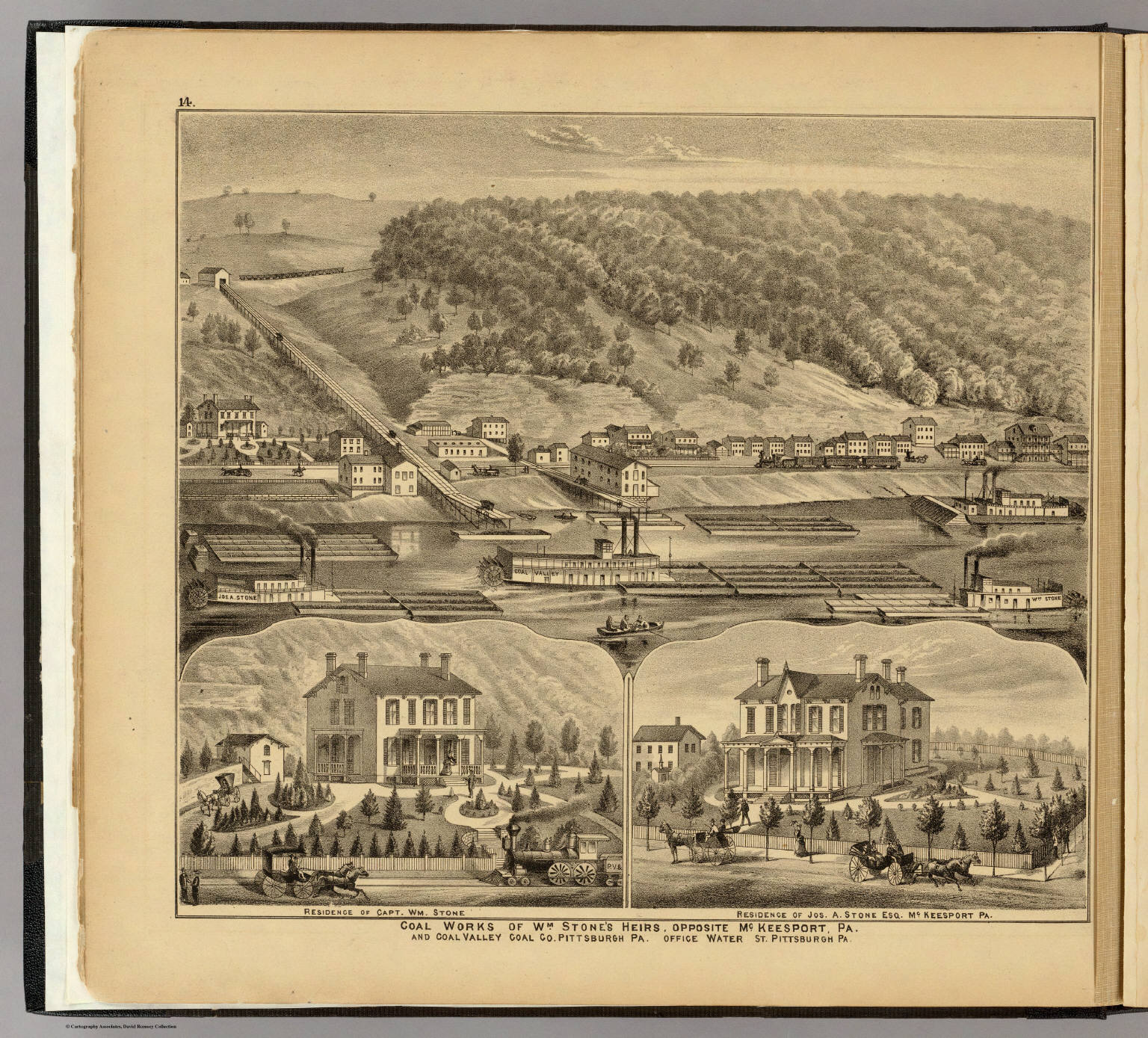 Coal works of Wm. Stone's heirs and Coal Valley Coal Co. opposite McKeesport, Pa. (with