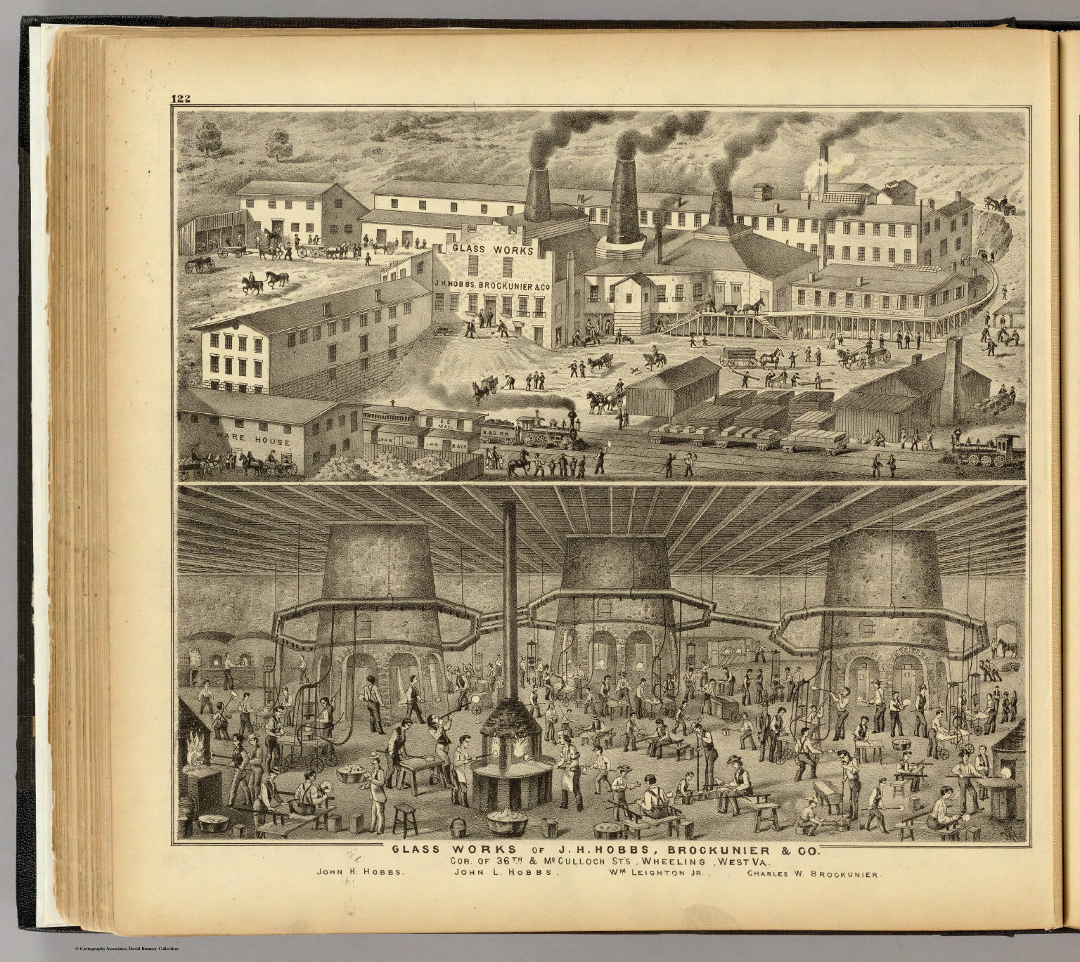 Glass works of J.H. Hobbs, Brockunier & Co. Wheeling, West, Va