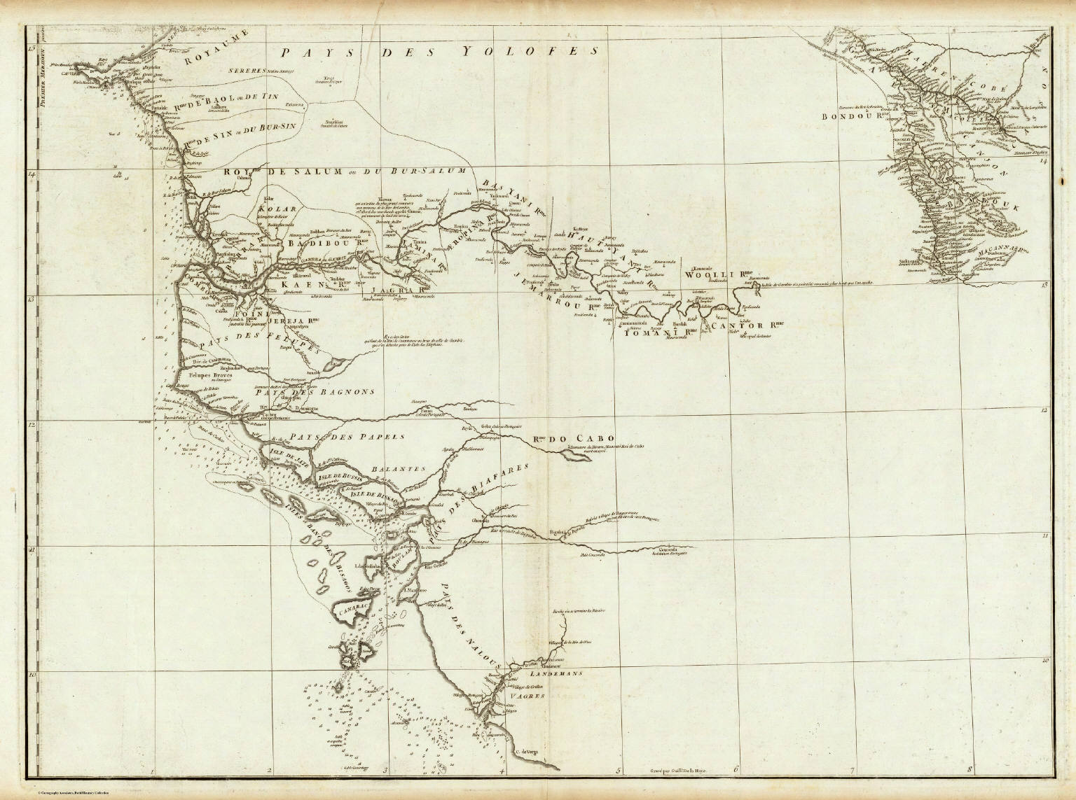 Carte particuliere de la Cote occidentale de l'Afrique, depuis le Cap ...