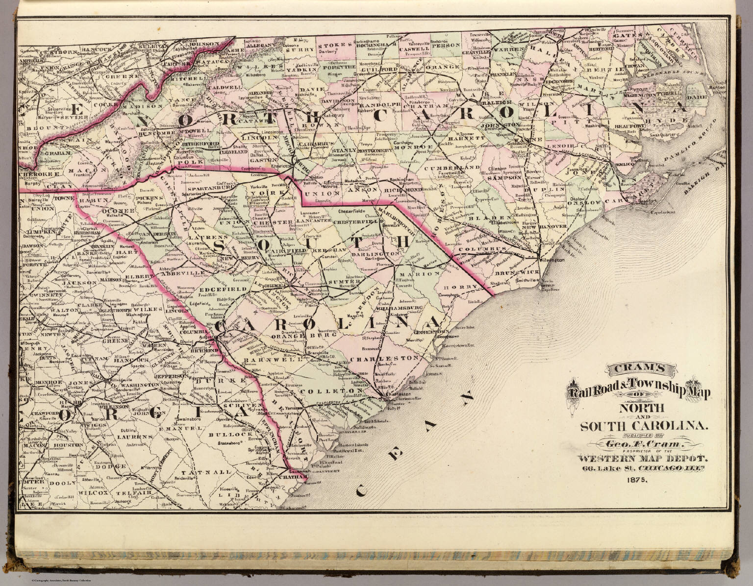 North And South Carolina David Rumsey Historical Map Collection 0326